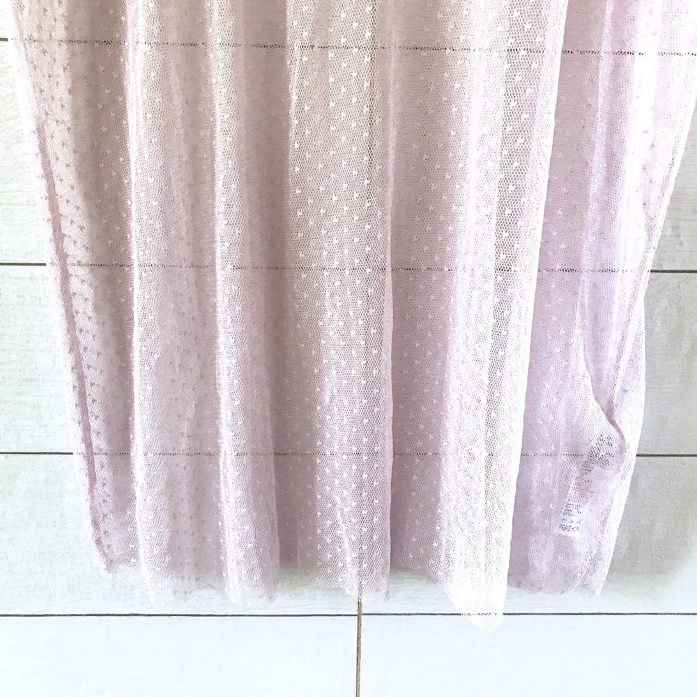 Topshop Purple Dobby Sheer Ruffle Mesh Top - Picture 6 of 8